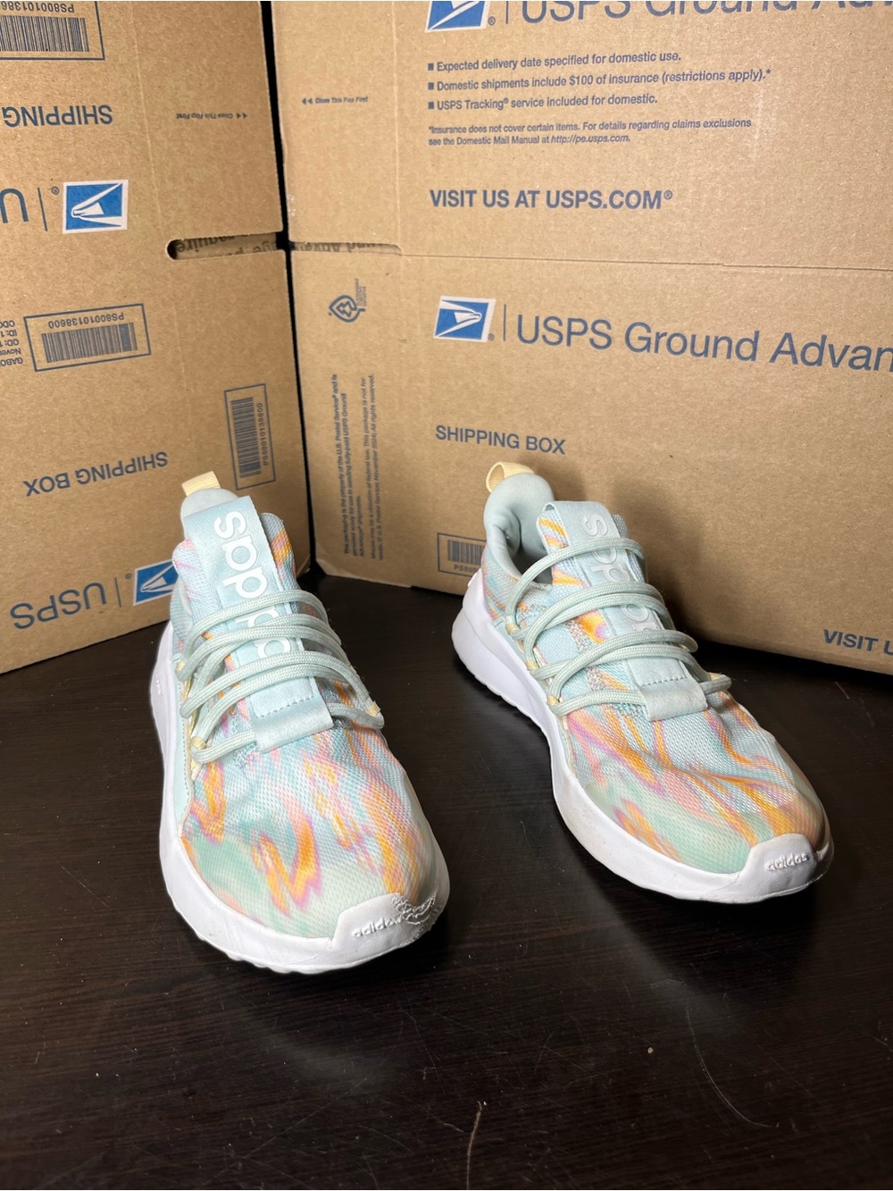 adidas Kids Pastel Tie-Dye Sneakers - Multi/White